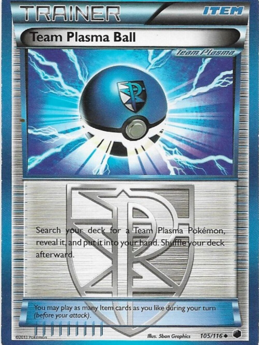 Pokemon Team Plasma Ball 105/116 Plasma Freeze LP